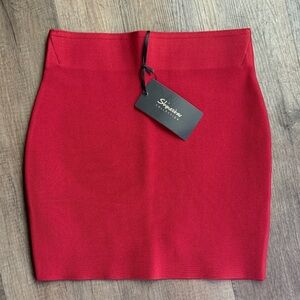 Fashion Nova Red bandage skirt